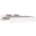 vidaXL Cadre de lit Blanc Bois massif 200x200 cm