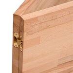 vidaXL Dessus de bureau 150x55x2 5 cm bois massif de hêtre