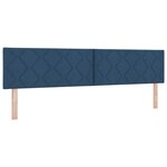 vidaXL Lit à ressorts avec matelas et LED bleu 200x200 cm tissu