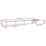 Tiroirs de lit vidaXL Chêne fumé 150x36 5x16 5 cm en bois d'ingénierie