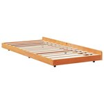 vidaXL Cadre de lit Marron 90 x 200 cm Bois de pin massif