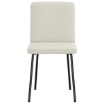 vidaXL Chaises à manger lot de 2 Crème Velours