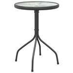 vidaXL Ensemble à manger de jardin 3 Pièces noir acier