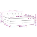 vidaXL Sommier à lattes de lit matelas et LED Bleu foncé 200x200 cm