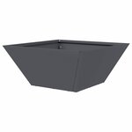 vidaXL Pot de jardin en forme de bol Anthracite 35 x 35 x 15 cm Acier