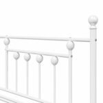 Lit daybed vidaXL avec lit gigogne blanc 90x190 cm en acier