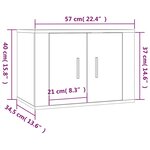 vidaXL Meubles TV muraux 2 Pièces chêne marron 57x34 5x40 cm
