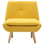 vidaXL Fauteuil sans accoudoirs jaune tissu