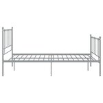 vidaXL Cadre de lit sans matelas gris métal 120x200 cm