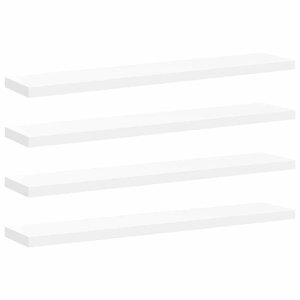 vidaXL Étagères murales flottantes 4 Pièces blanc 120x23 5x3 8 cm MDF