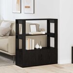 vidaXL Buffet Chêne noir 30 x 80 x 90 cm Bois d'ingénierie