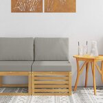 vidaXL Sofa de milieu extérieur Bois d'Acacia Massif Blanc