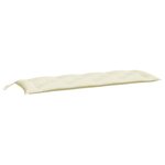 vidaXL Coussin de banc de jardin blanc crème 150x50x7 cm tissu oxford