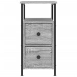 vidaXL Table de chevet sonoma gris 30x60x60 cm bois d'ingénierie