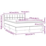 vidaXL Sommier à lattes de lit avec matelas rose 140x210 cm velours