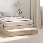 vidaXL Tiroirs de lit avec tiroir Chêne sonoma 120 x 36.5 x 16.5 cm