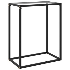 vidaXL Table console Transparent 60x35x75 cm Verre trempé