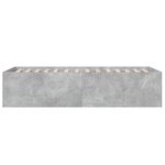 vidaXL Cadre de lit gris béton 90x190 cm bois d'ingénierie