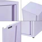 Armoire bureau salon étagère meuble de rangement 88 x 40 x 35 cm métallique acier violet 03_0008910