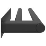 vidaXL Porte-serviettes Noir 40 x 9 x 4 cm Acier inoxydable