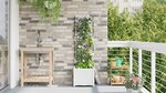 vidaXL Jardinière de jardin avec treille blanche 40x40x143 cm