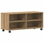 vidaXL Meuble TV Marron 90 x 35 x 40 5 cm Bois d'ingénierie