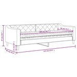 vidaXL Lit de jour avec matelas taupe 80x200 cm tissu