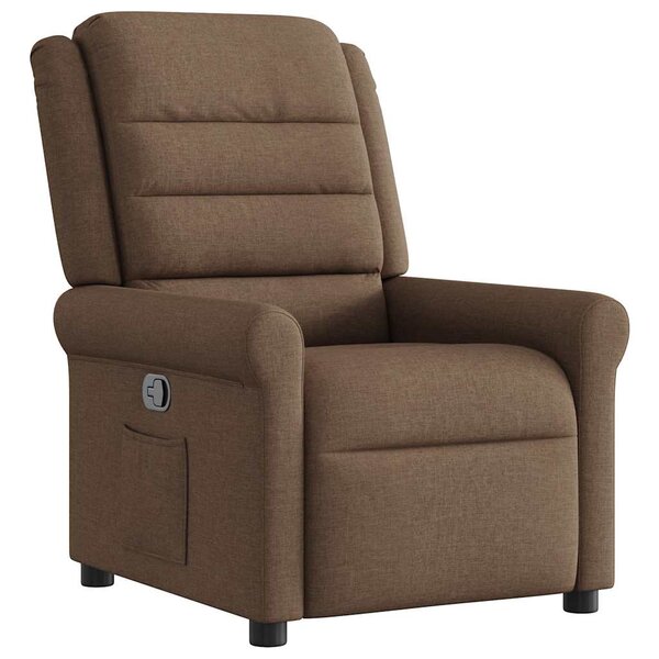 vidaXL Fauteuil inclinable Marron Tissu