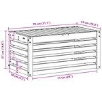 vidaXL Banc de Jardin Naturel 79 x 43 x 37 cm Bois d'Acacia Massif