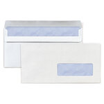 Lot de 500: enveloppe commerciale vélin blanc autocollante sans fenêtre 80 g/m² 110x220 mm
