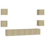 vidaXL Ensemble de meubles TV 7 Pièces Chêne sonoma Bois d'ingénierie