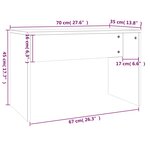 vidaXL Ensemble de coiffeuse Chêne fumé 86 5x35x136 cm