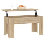 vidaXL Table basse chêne sonoma 101x49x52 cm bois d'ingénierie