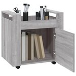 vidaXL Chariot de bureau Sonoma gris 60x45x60 cm Bois d'ingénierie