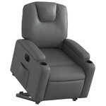 vidaXL Fauteuil inclinable électrique gris similicuir