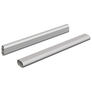 vidaXL Tige de placard 2 Pièces Argenté 764 x 15 x 29 mm