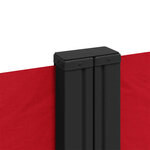 vidaXL Auvent latéral rétractable rouge 120x600 cm