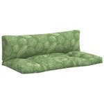 vidaXL Coussins de palette lot de 2 motif de feuilles tissu Oxford