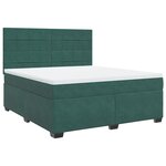 vidaXL Sommier à lattes de lit et matelas Vert foncé 180x200cm Velours