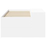 vidaXL Lit haut pour enfants avec bureau Blanc Bois d'ingénierie