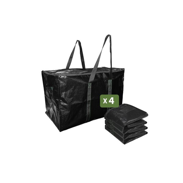 Pack and Move - Lot 4 grands sacs déménagement  rangement et transport ultra résistant - Réutilisable - Poignées solides