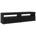 vidaXL Meuble TV 3 Pièces Chêne noir 260 x 37 x 40 cm Bois d'ingénierie