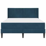 vidaXL Cadre de lit avec matelas Bleu 140 x 190 cm Velours