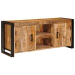 vidaXL Meuble TV Marron 120 x 30 x 50 cm Bois de mangue massif brut