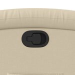 vidaXL Fauteuil inclinable en tissu crème