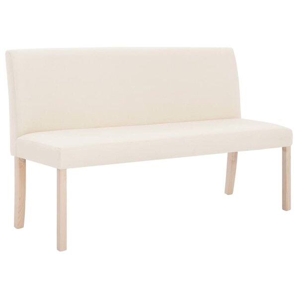 vidaXL Banc 139 5 cm Crème Polyester