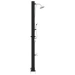 vidaXL Douche solaire extérieure Noir 217 cm PVC et aluminium