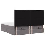 VidaXL Cadre de lit ottoman avec matelas gris 160x200 cm similicuir