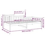 vidaXL Lit de jour sans matelas marron miel 80x200 cm bois pin massif