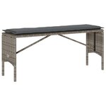 vidaXL Ensemble à manger de jardin 3 Pièces coussins gris résine tressée